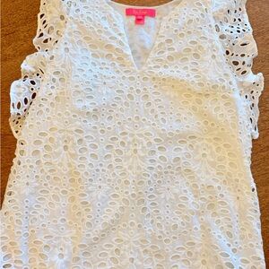 Lilly Pulitzer White Eyelet Blouse